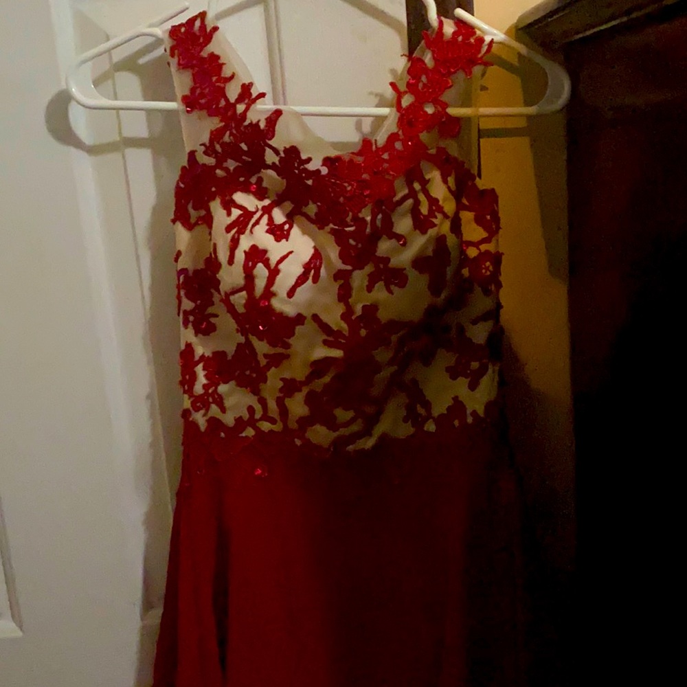 red dress dont really know where I got it:( <3